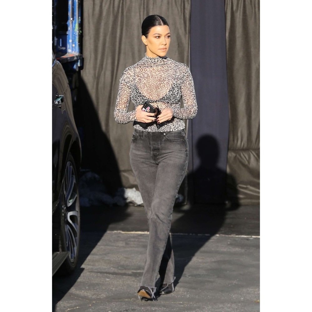 YEEZY Faded high-rise straight-leg jeans season 6